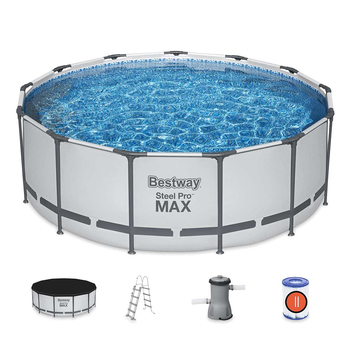 Basen ogrodowy na stelażu STEEL PRO MAX 4x1,2m w zestawie - Bestway 5618W
