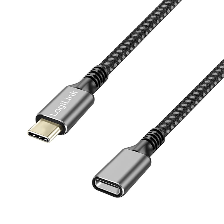 LogiLink CUA0109 kabel USB USB 3.2 Gen 1 (3.1 Gen 1) 2 m USB C Czarny, Szary CUA0109