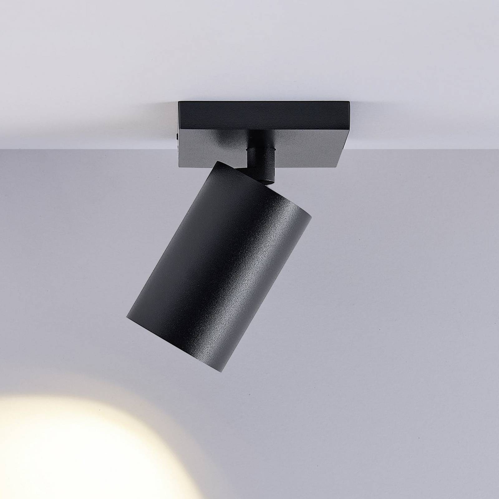 Deko-Light Reflektor sufitowy CAN TILT, czarny, 11 x 9 cm, 1-punktowa, metal GU10 możliwość ściemniania, czarny, salon / jadalnia, aluminium