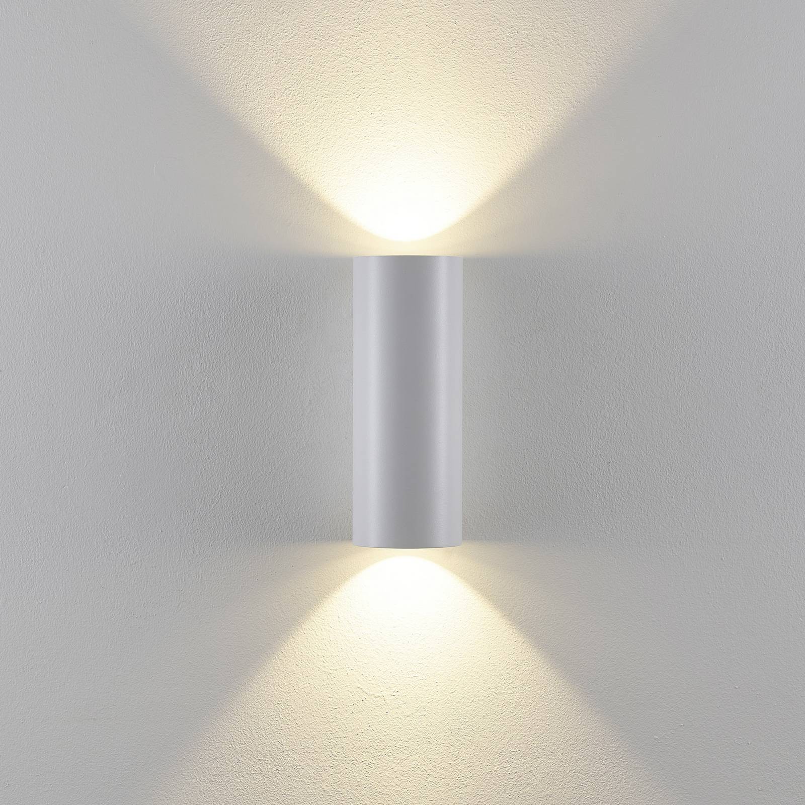 Deko-Light Kinkiet zewnętrzny CAN, biały, 2-punktowy, Ø 8 cm, IP65, metal, GU10