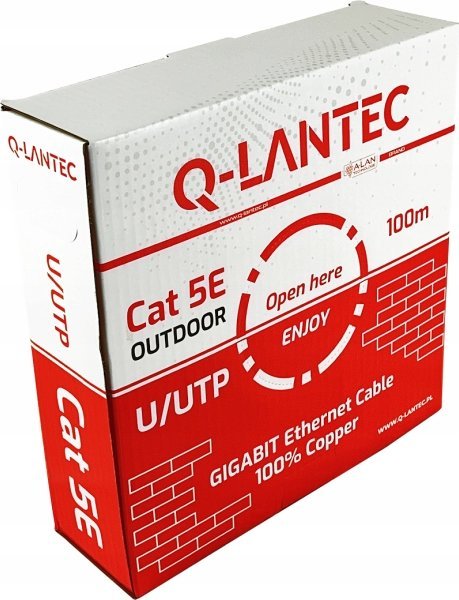 ML Kabel UTP kat.5e PE 4PR 100m ZEWNĘTRZNY SUCHY Q-LANTEC KIU5OUTS100Q