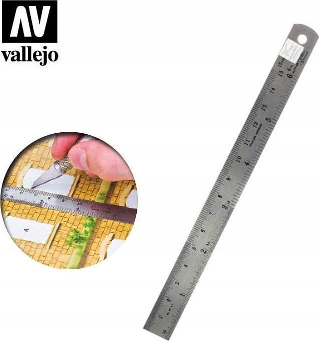 Vallejo Vallejo: T15003 - Tools - Steel Rule 150 mm