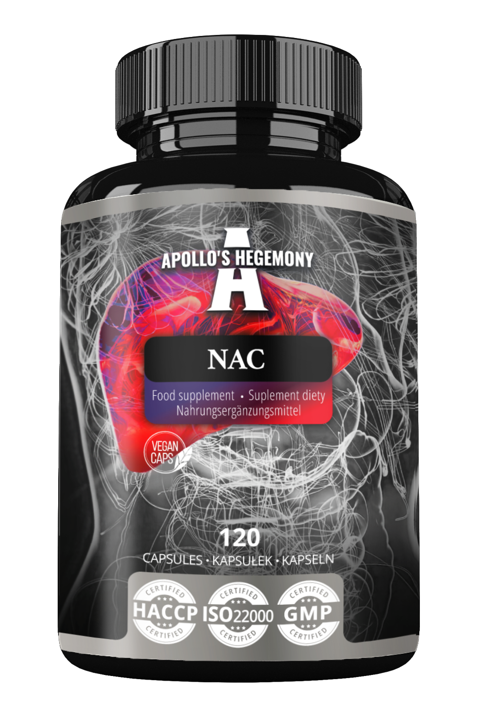APOLLO'S HEGEMONY NAC LIVER PROTECTION N-ACETYLO-L-CYSTEINA 120 KAPSUŁEK