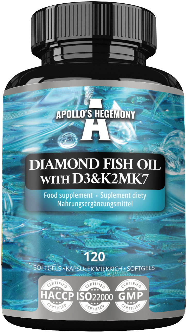 APOLLO'S HEGEMONY DIAMOND FISH OIL OMEGA 3 WITAMINA D3 & K2 120 KAPSUŁEK