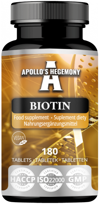 APOLLO'S HEGEMONY BIOTIN WITAMINA B7 BIOTYNA 180 TABLETEK