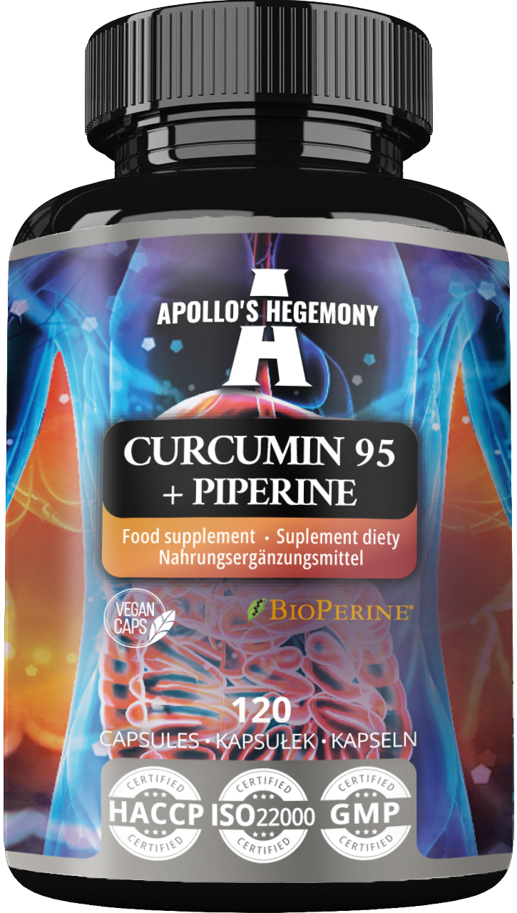 APOLLO'S HEGEMONY CURCUMIN 95 + PIPERINE KURKIMINA PIPERYNA 120 KAPSUŁEK