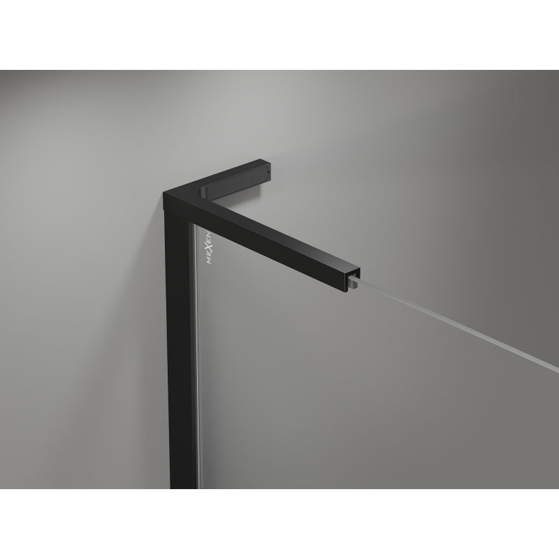 Mexen Mist L drzwi prysznicowe uchylne prawe 90 cm, czarna kratka, czarne - 8A4L-090-000-70-77-P