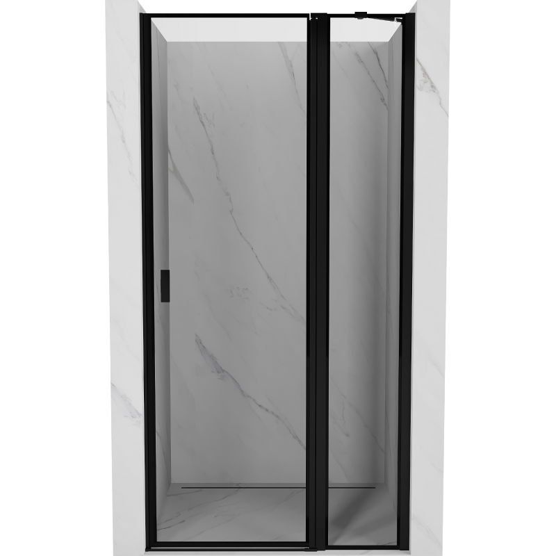 Mexen Mist drzwi prysznicowe uchylne prawe 85 cm, czarna ramka, czarne - 8A4-085-000-70-70-P
