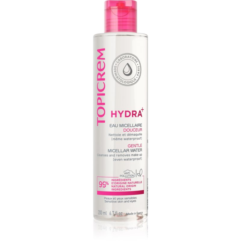 Topicrem Delikatnie oczyszczająca woda micelarna do skóry wrażliwej i oczu Gentle Micellar )Water Gentle Mi Objętość 200 ml)