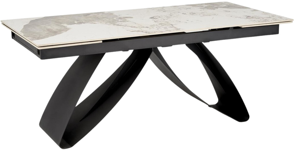 Stół Halmar Hilario Biały marmur / Czarny