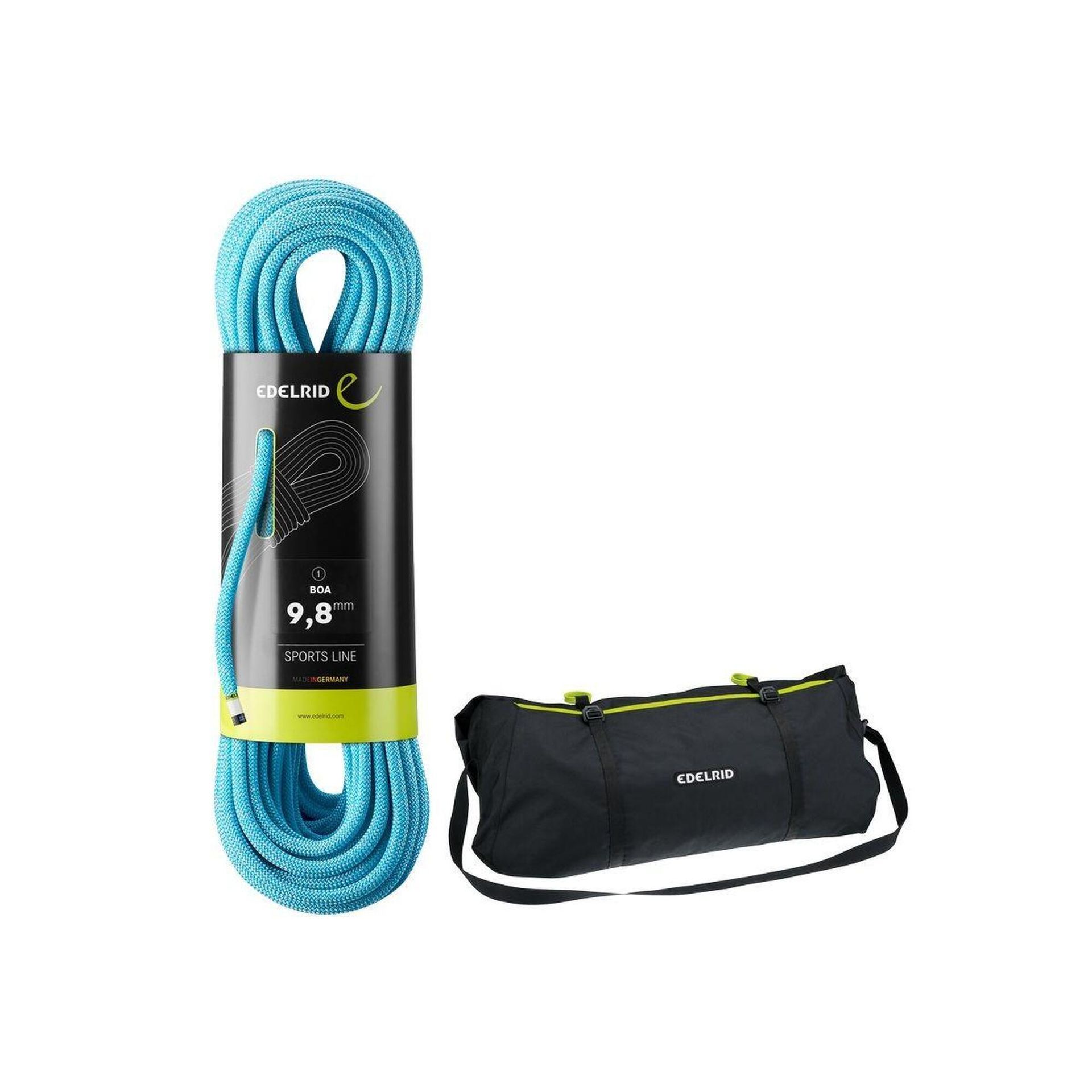Edelrid Lina dynamiczna Boa 9,8 mm 50 m z torbą - niebieska (300)