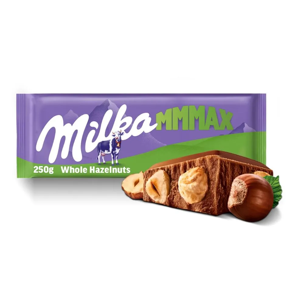 Milka Mmmax Whole Hazelnuts Czekolada mleczna 250 g