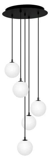 Lampa z wiszącymi kulami biała F0-E67