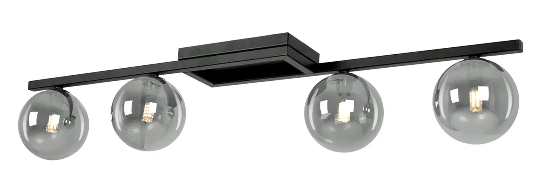 Sufitowa biała lampa z czarnym stelażem M2-B13