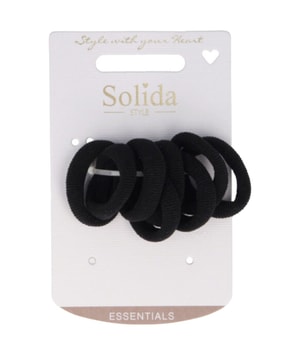 Solida Haargummis schwarz geriffelt, 8 Stk. Gumka do włosów 8 szt.