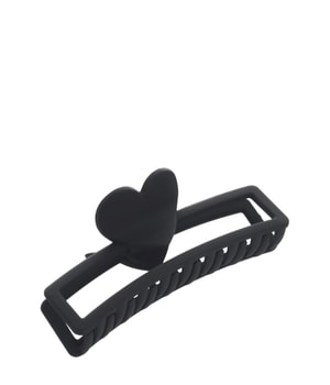 Solida Haarklammer mit Herz, schwarz Klamry do włosów 1 szt.