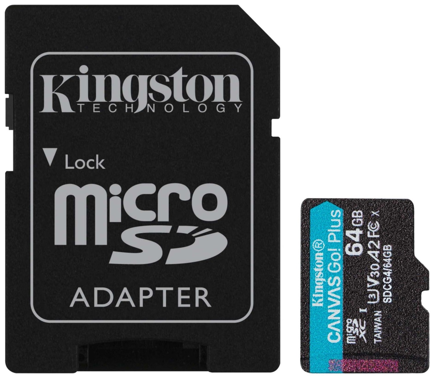 Kingston microSDXC Canvas Go! Plus Gen4 64GB A2 U3 V30 + adapter SDCG4/64GB