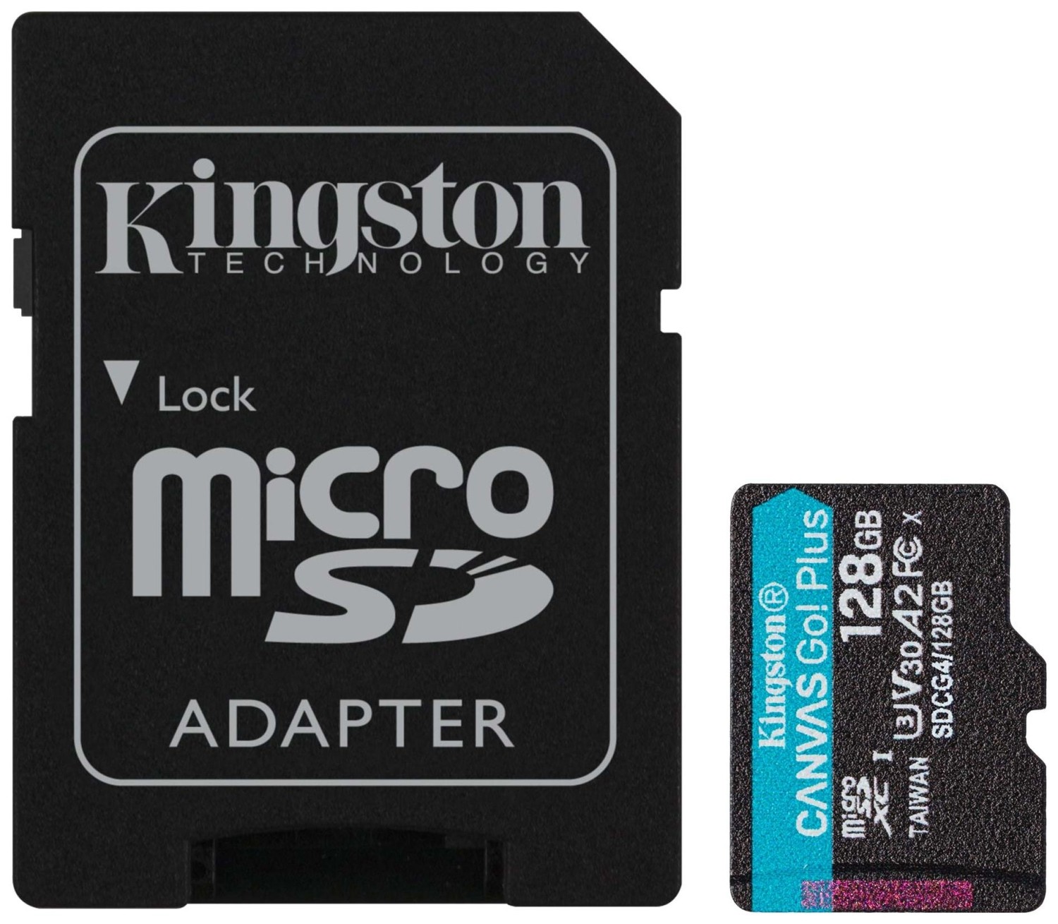 Kingston microSDXC Canvas Go! Plus Gen4 128GB A2 U3 V30 + adapter SDCG4/128GB