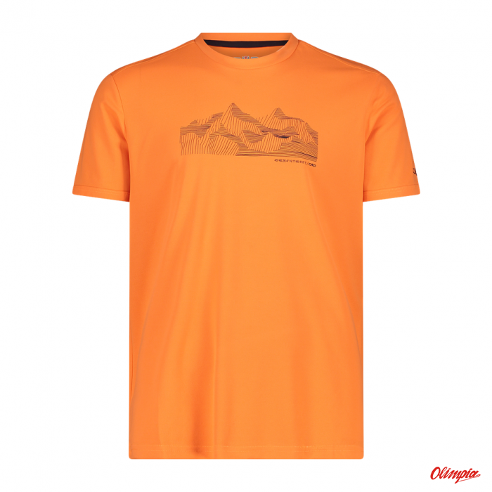 Koszulka Męska CMP Campagnolo T-Shirt 30T5057/58CR - Flame - Antracite