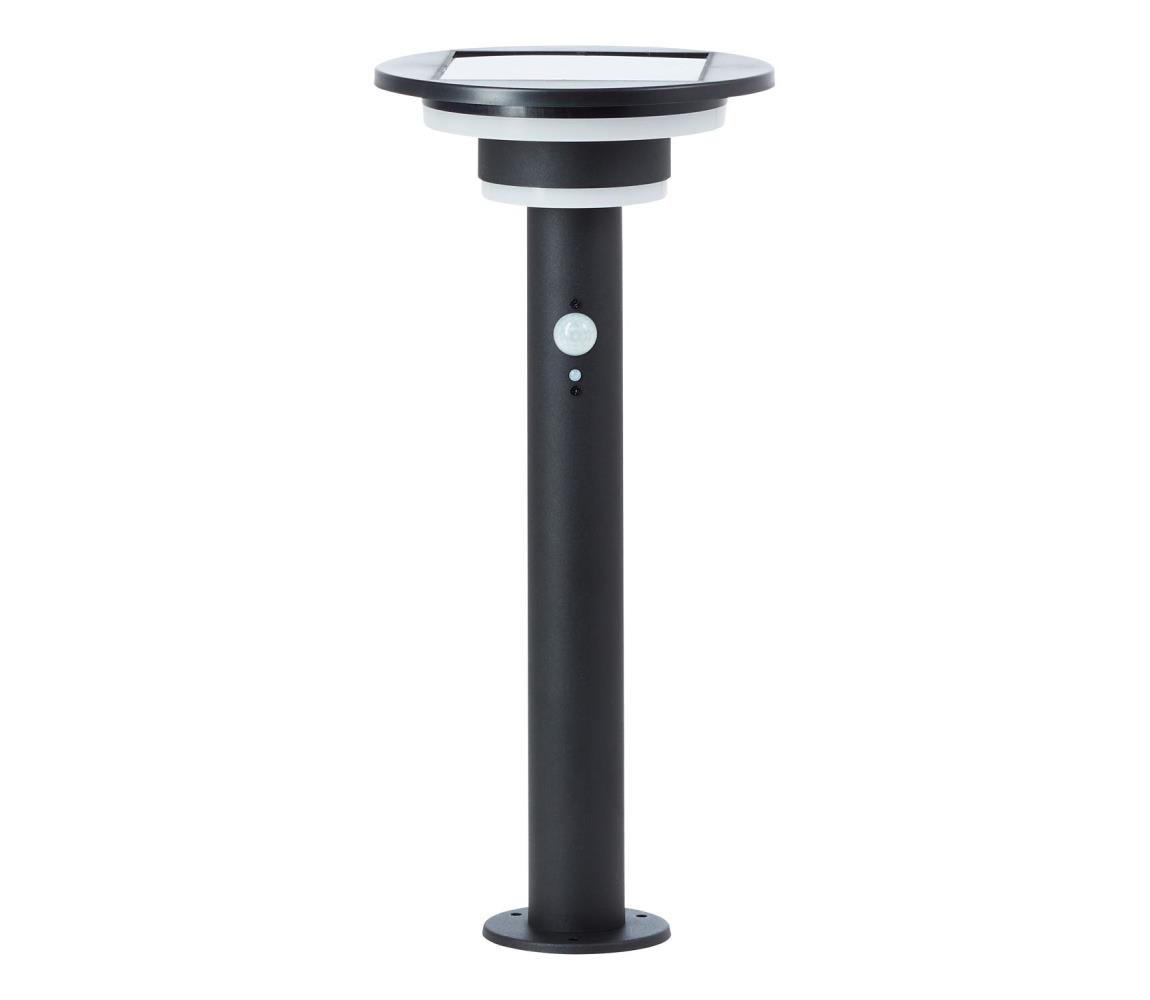 Brilliant - LED Lampa solarna z czujnikiem GARVINA LED/3W/3,7V 45 cm IP44 czarny