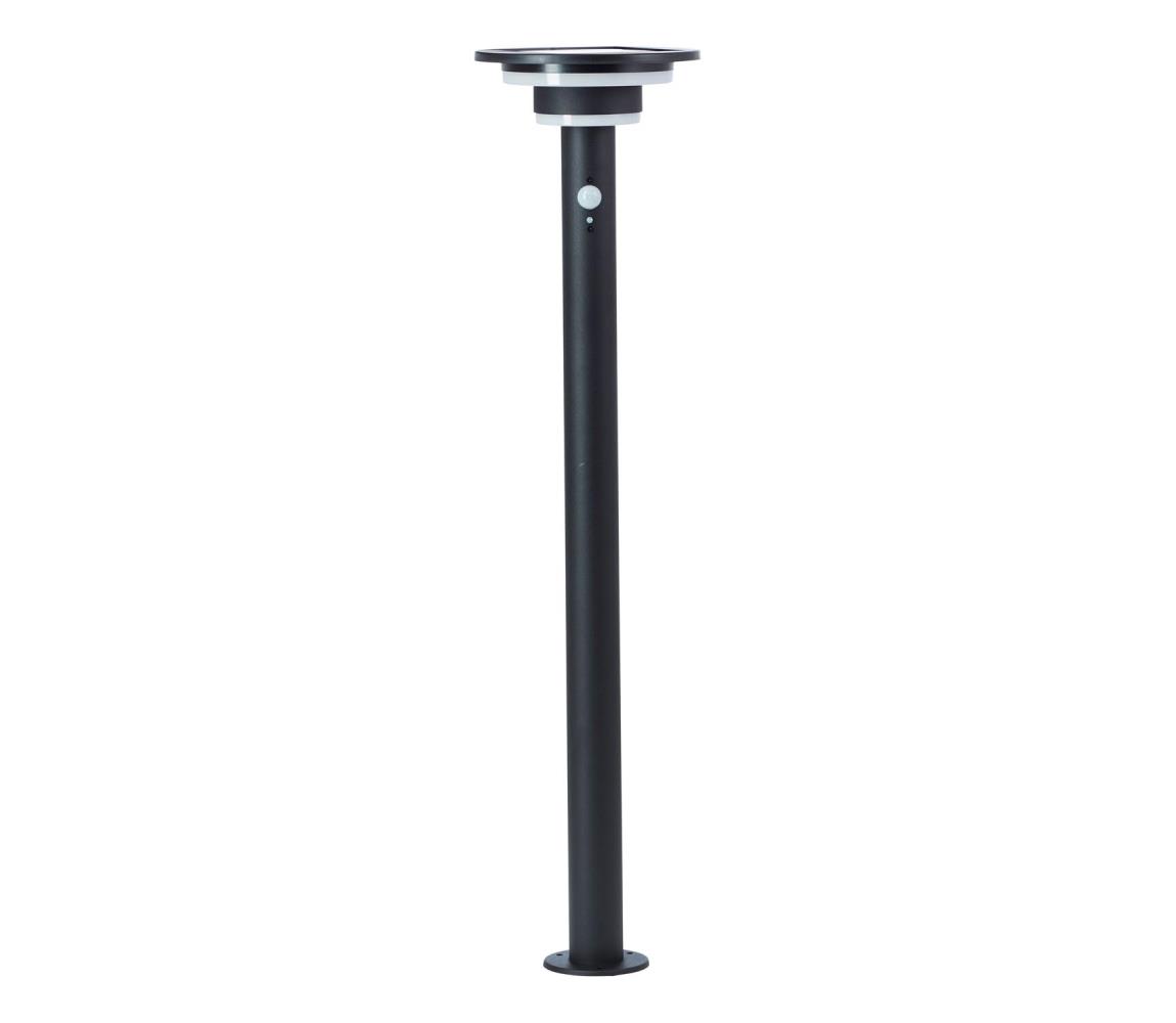 Brilliant - LED Lampa solarna z czujnikiem GARVINA LED/3W/3,7V 85 cm IP44 czarny