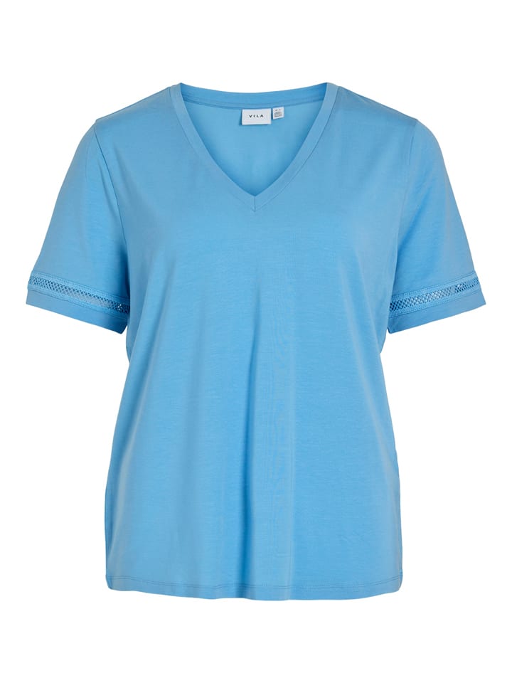 Vila Koszulka w kolorze błękitnym