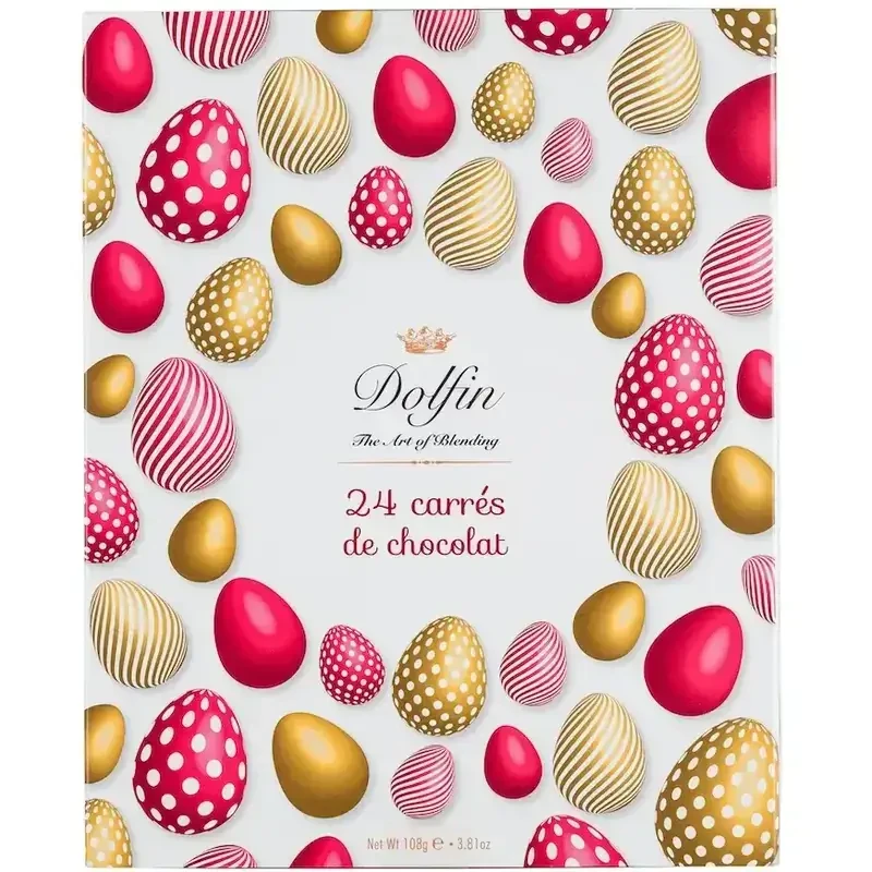 Bombonierka Wielkanocna Dolfin 24 Carrés de chocolat 108g
