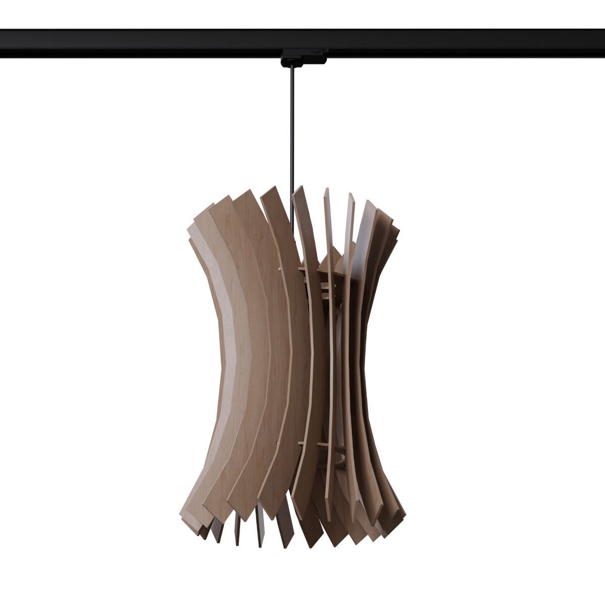 Lampa wisząca do systemu szynowego trójfazowego ORIANA MYL.00484 drewniana