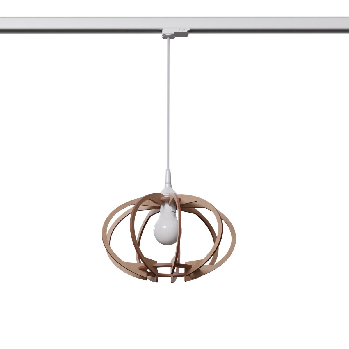 Wisząca lampa z żarówką 3-fazowa MANDELINO MYL.00207 brązowy biały