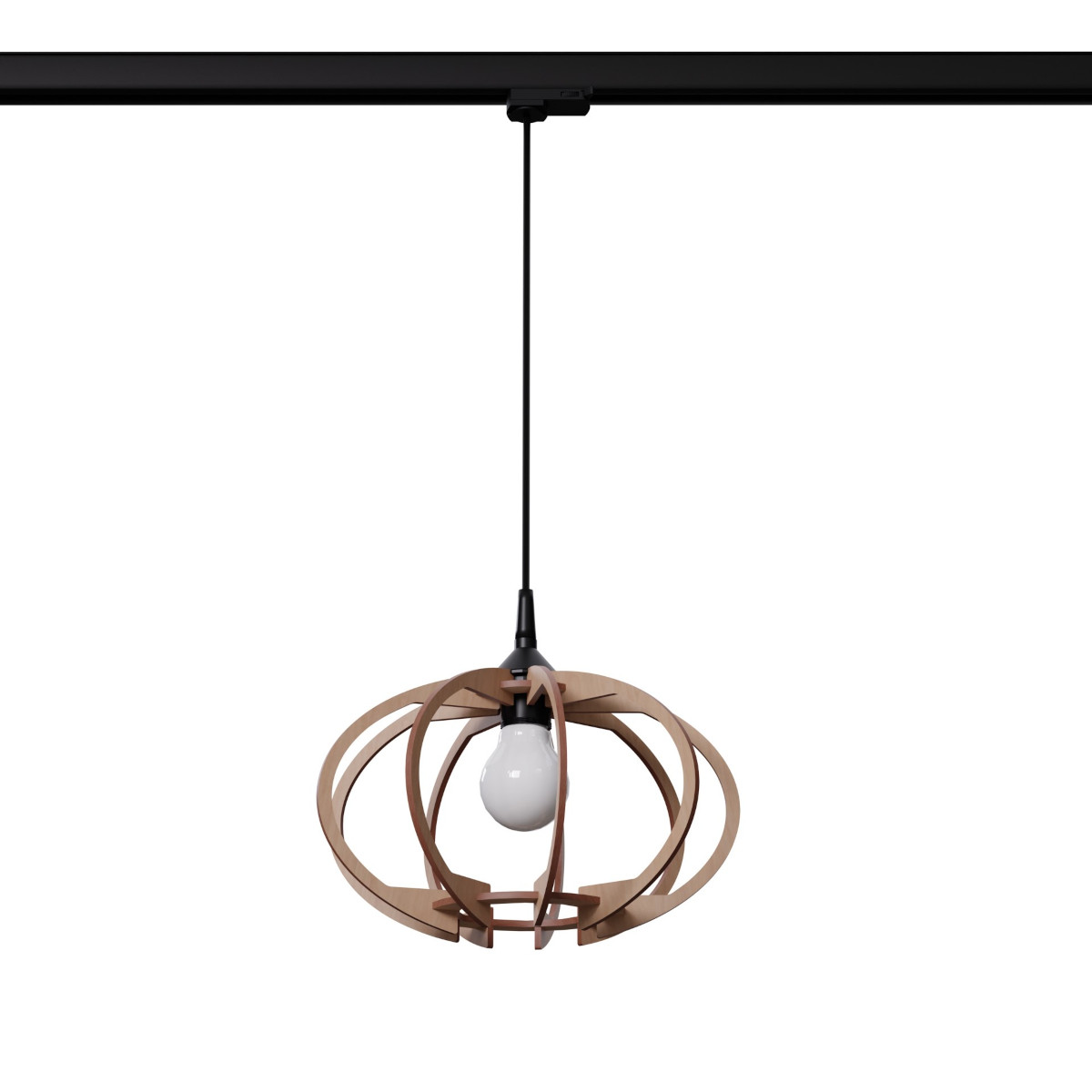 Lampa wisząca z żarówką MANDELINO MYL.00470 trzyfazowa brązowy czarny