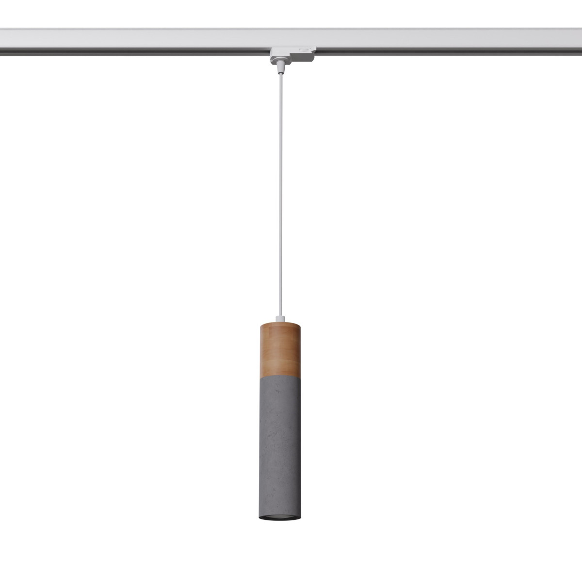 Lampa wisząca 3-faz do systemu szynowego ZANE MYL.00138 drewniana szara