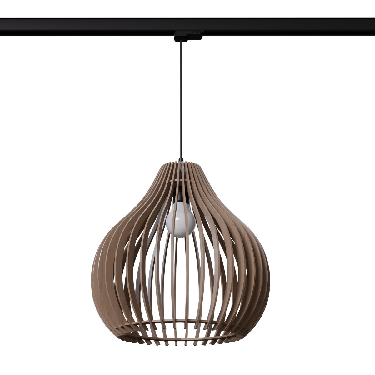 Lampa wisząca drewniana z żarówką APRILLA MYL.00476 trzyfazowa brązowy