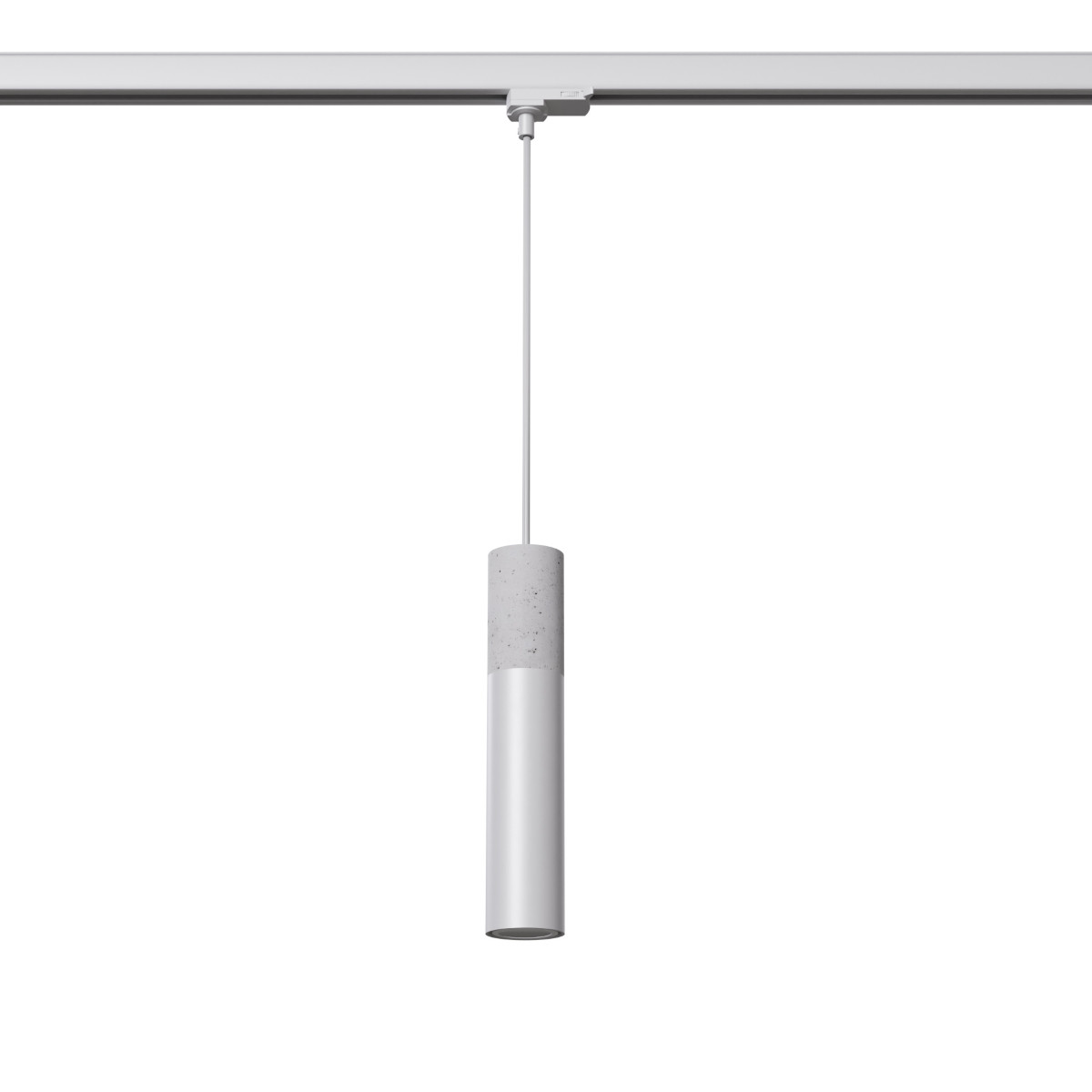 Betonowa lampa wisząca do szyny 3-fazowej BORGIO MYL.00127 tuba biały szary