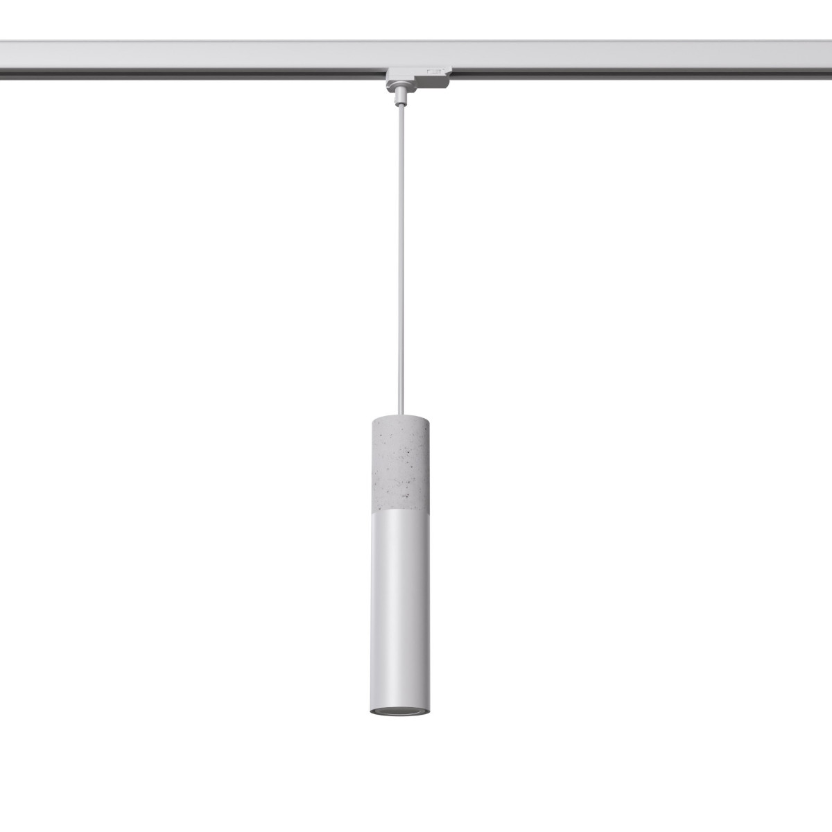 Wisząca lampa betonowa z żarówką BORGIO MYL.00129 3-faz tuba biały szary