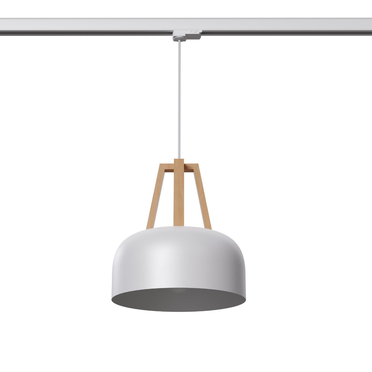 Kopułowa lampa wisząca 3-fazowa CASCO MYL.00195 z żarówką biały brązowy