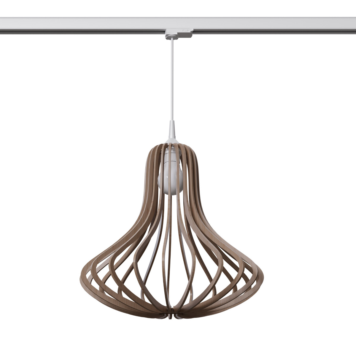 Drewniana lampa wisząca do szyny 3-fazowej ELZA MYL.00217 brązowy