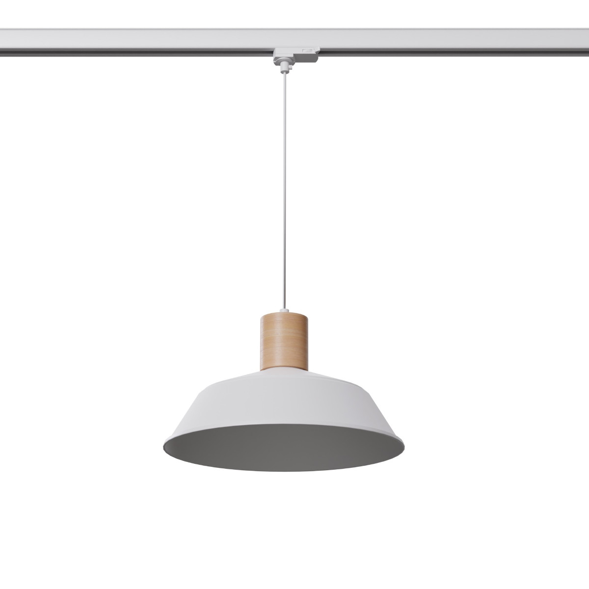 Kopułowa lampa wisząca z żarówką FANO MYL.00230 3-fazowa biały brązowy
