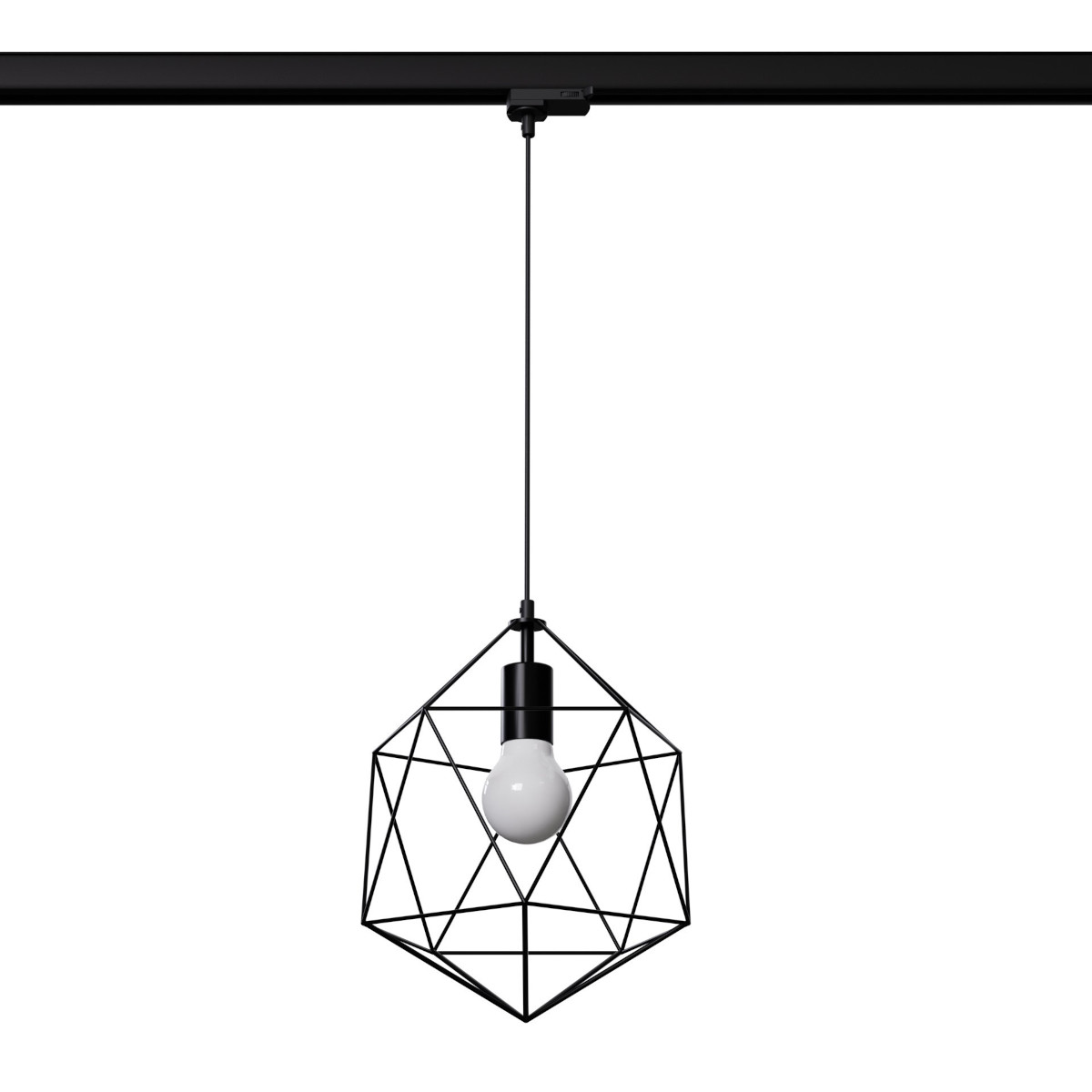 3-fazowa lampa wisząca z żarówką GASPARE MYL.00363 druciana czarny