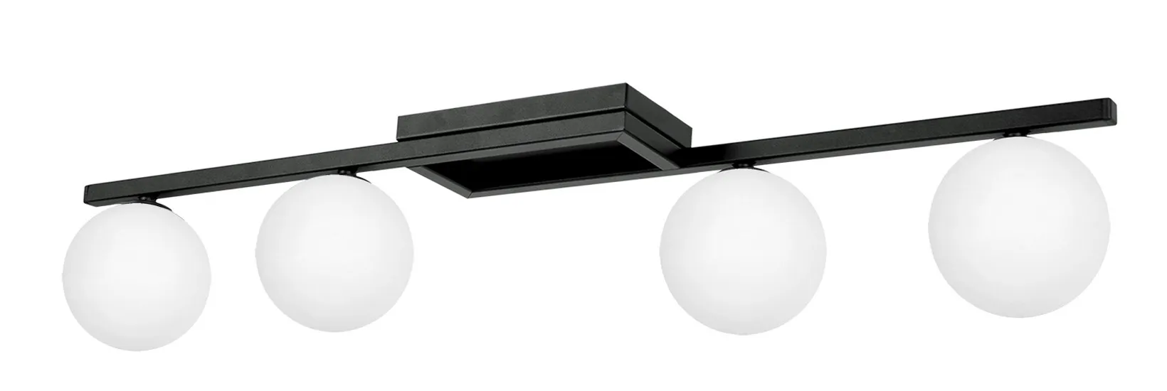 Biała sufitowa lampa z czarnym stelażem G4-B50