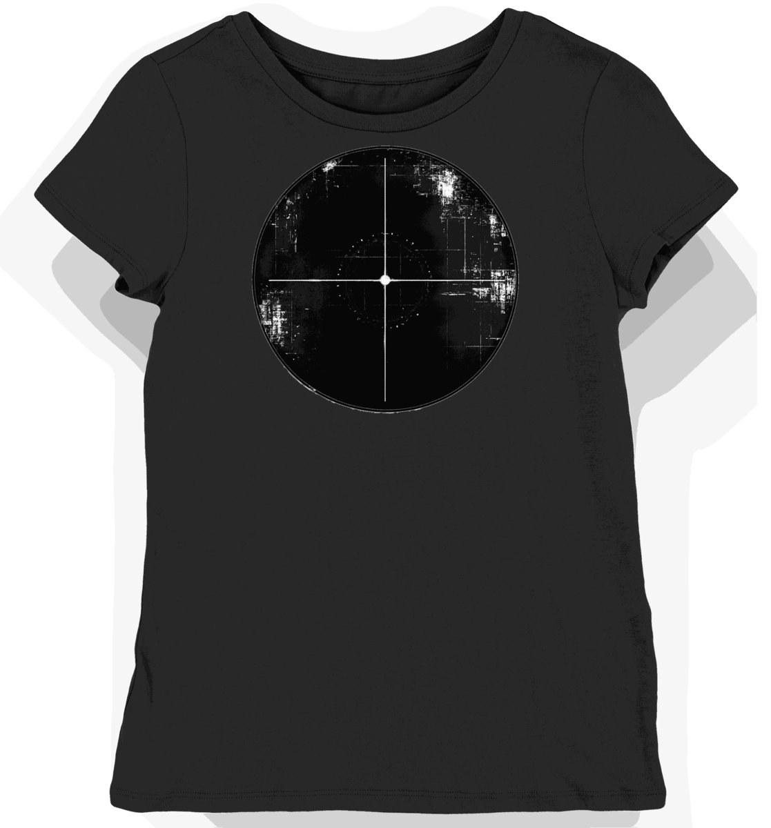 Koszulka damska czarna z nadrukiem celownika esportowego XL