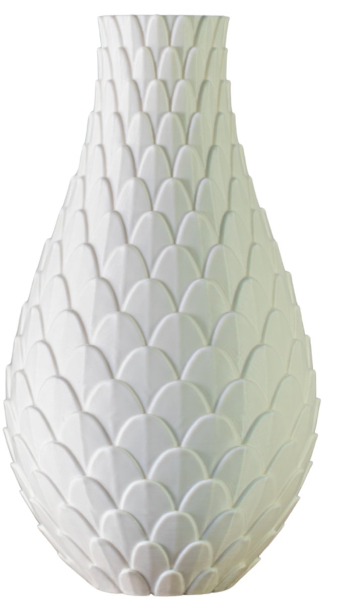 Wazon dekoracyjny Pine Cone Szyszka 20 cm - Biały 25 cm