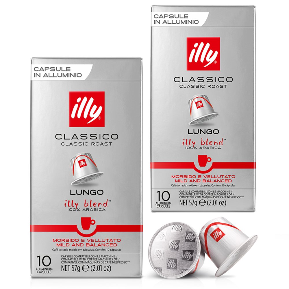 2x KAPSUŁKI ILLY LUNGO CLASSICO DO NESPRESSO 100% ARABIKA 10SZT