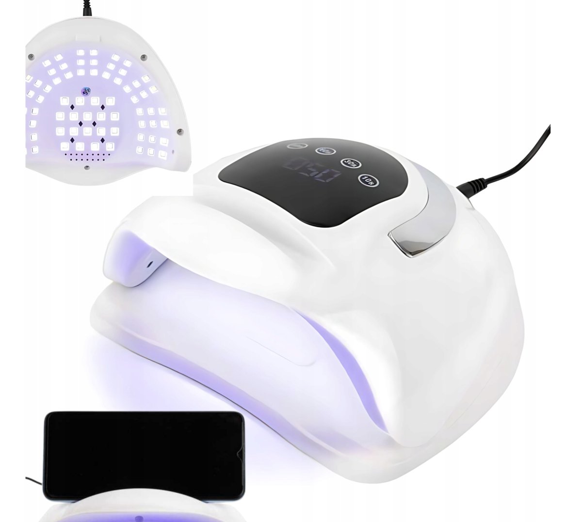 Lampa do Paznokci Mocna LED UV Manicure Hybrydy 258W Profesjonalna