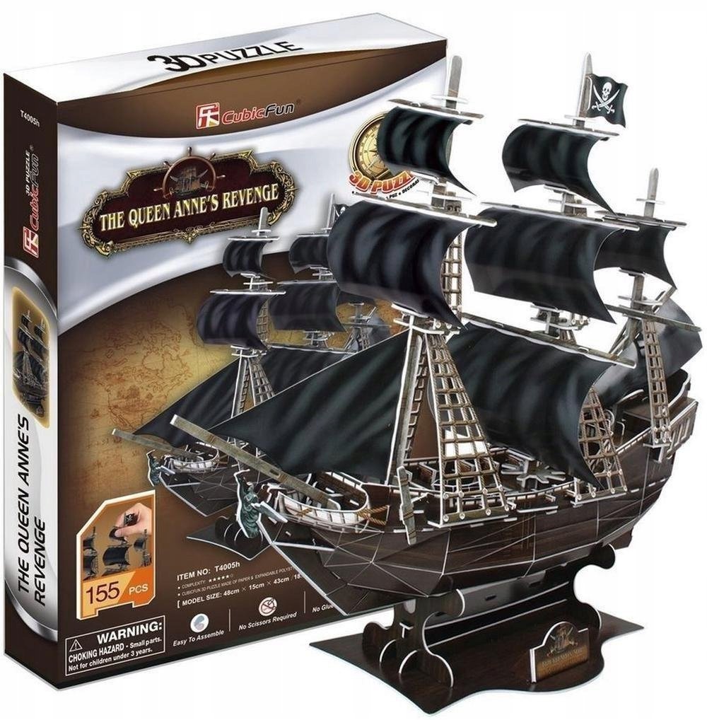 Puzzle 3D Okręt Piracki Zemsta Królowej Anny