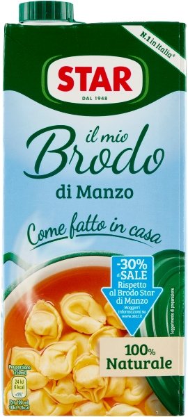 Bulion wołowy light 1litr mniej soli Star włoski