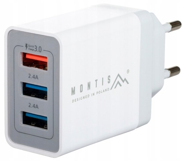 SZYBKA ŁADOWARKA SIECIOWA UNIWERSALNA 3x USB Quick Charge QC 3.0 MOCNA 30W