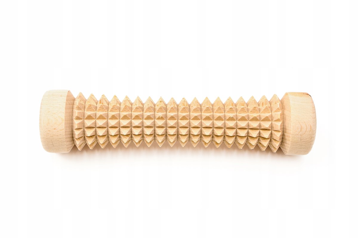 MASAŻER DREWNIANY WAŁEK ROLLER DO MASAŻU WKLĘSŁY FIZJOTERAPIA EKO