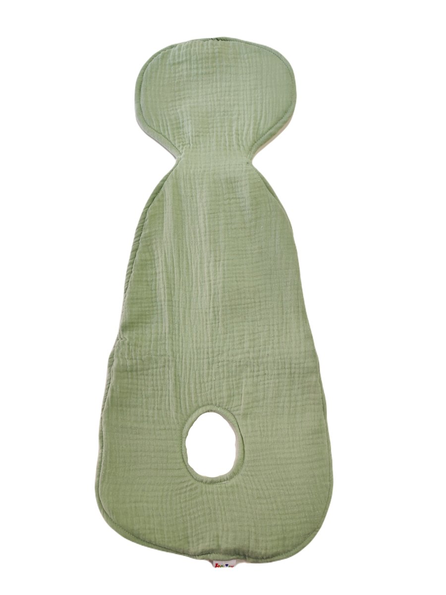 Wkładka antypotowa do fotelika 0-6 mc muślinowa szałwia
