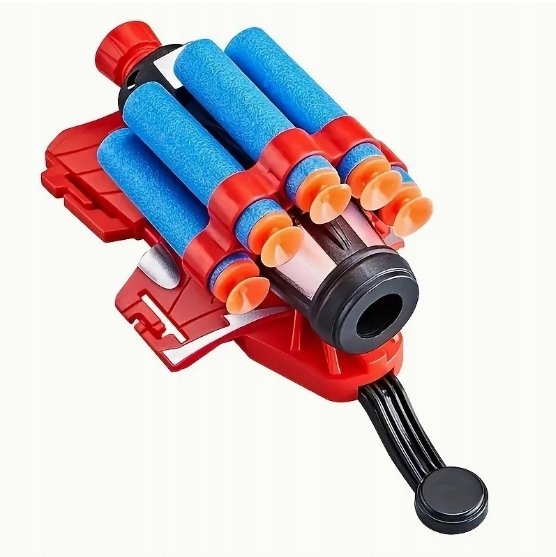 Zestaw Niebieskich Rękawiczek na Nadgarstek z Motywem w Tym 5 pocisków