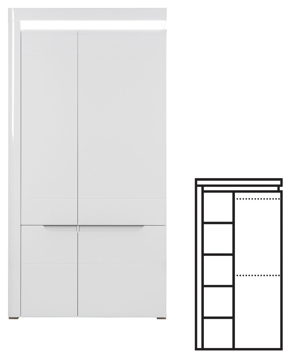 Szafa 2D IRMA IM9 biały połysk